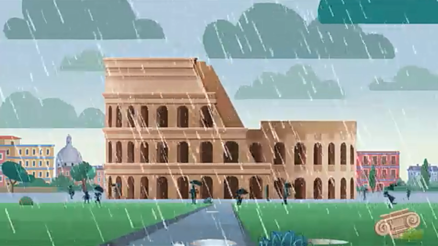 MeteoHeroes Colosseo piogge acide